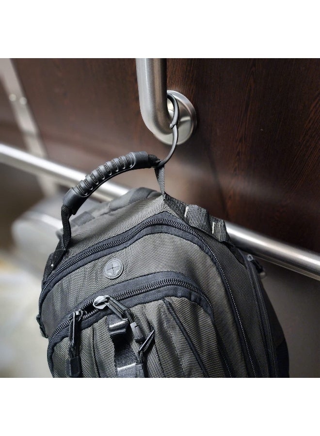 Clipa Bag Hanger - Matte Black PVD - The Ring That Opens Into a Hook and Hangs in Just 1/2" of Space, Holds 33 lbs., 3 yr. Warranty - Image 5